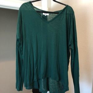Madewell green v neck tee